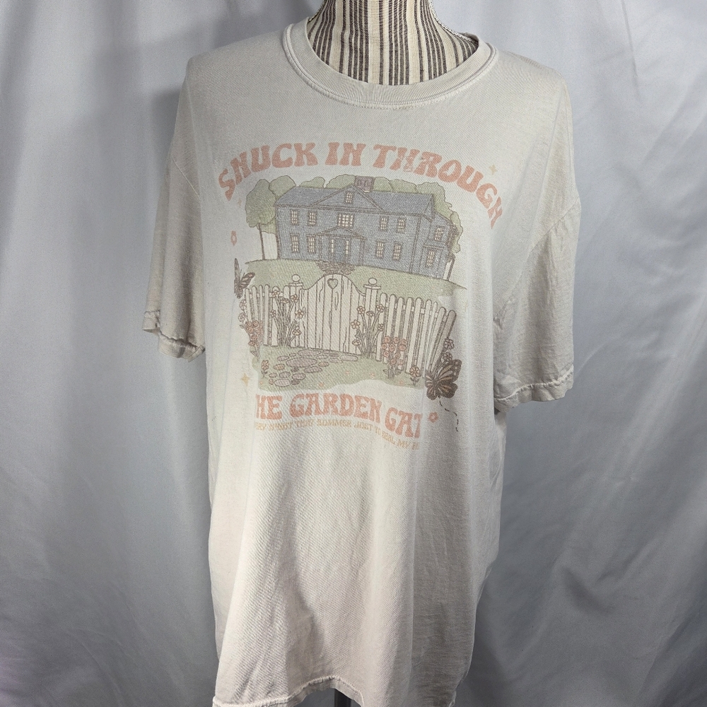 Comfort Colors Taylor Swift Insoired Ivory Short Sleeve Graphic Tee Size Large